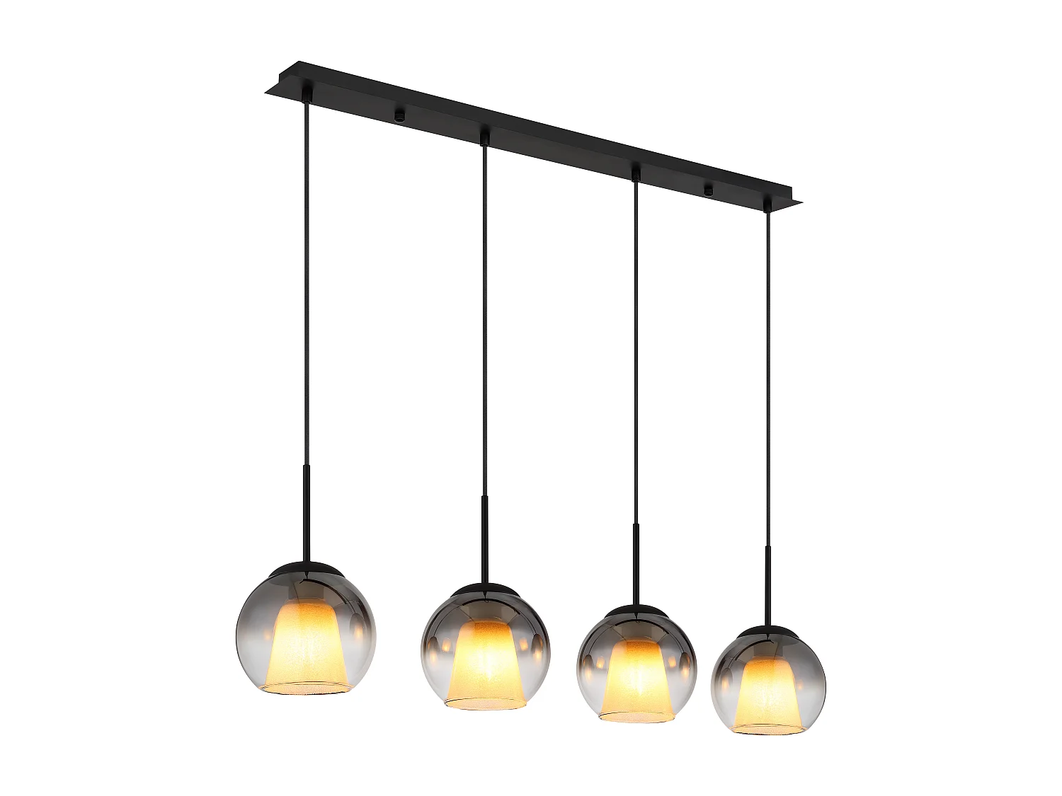 Hängeleuchte Metall schwarz matt, 4x E27