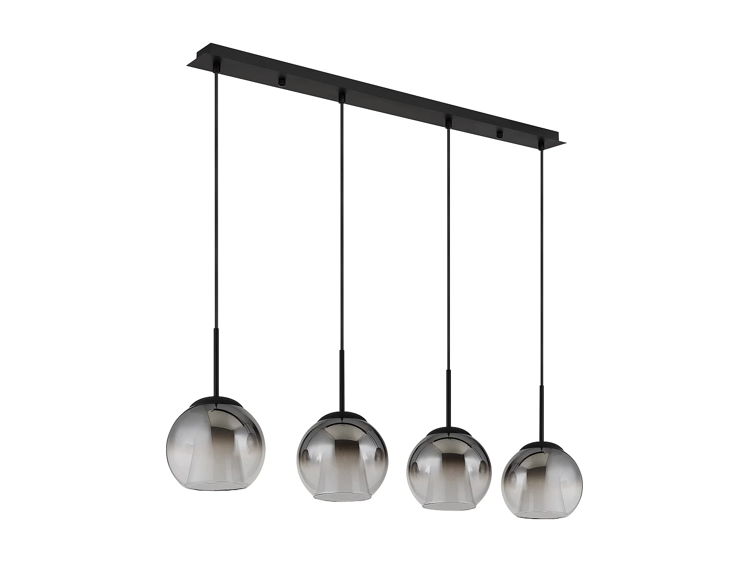 Hängeleuchte Metall schwarz matt, 4x E27