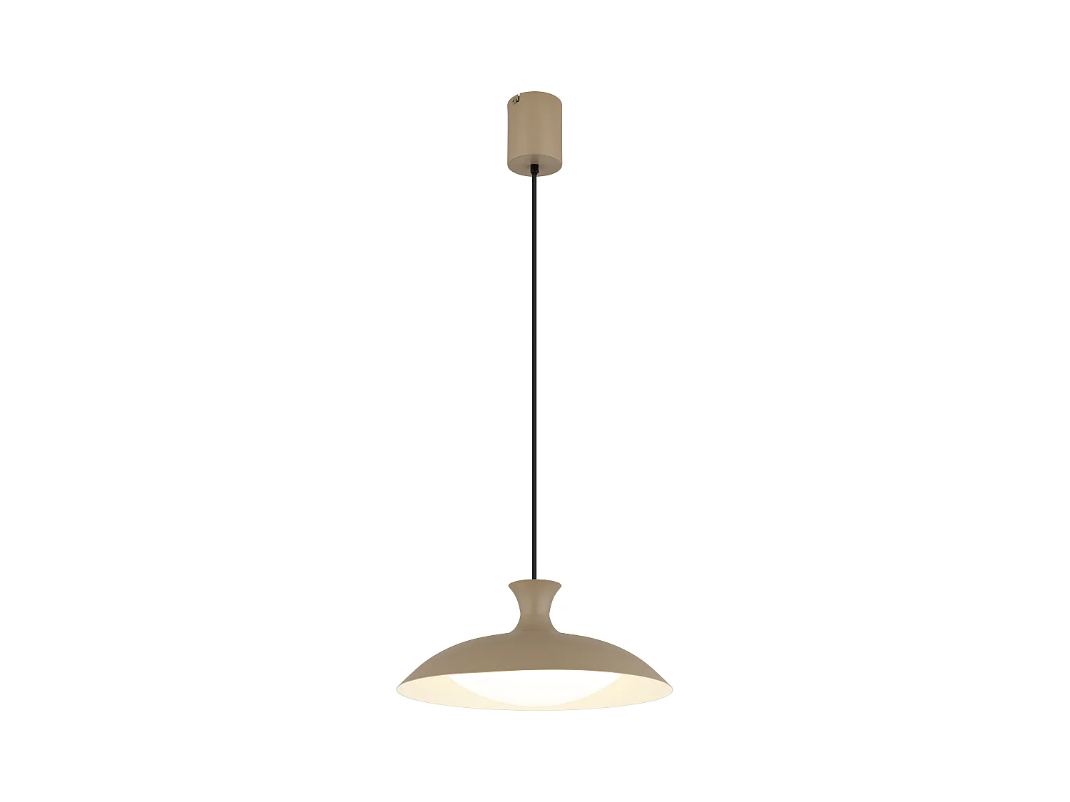 Suspension métal couleur sable mat, LED