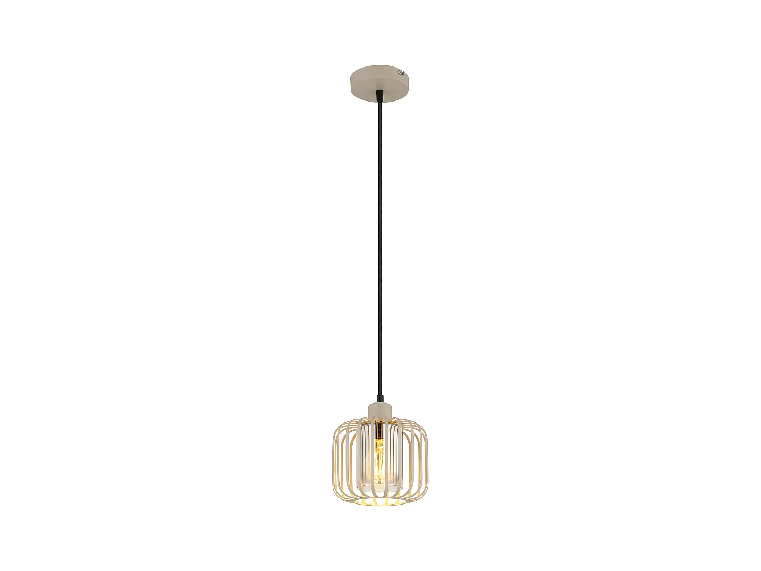 Suspension métal couleur sable mat, 1x E27