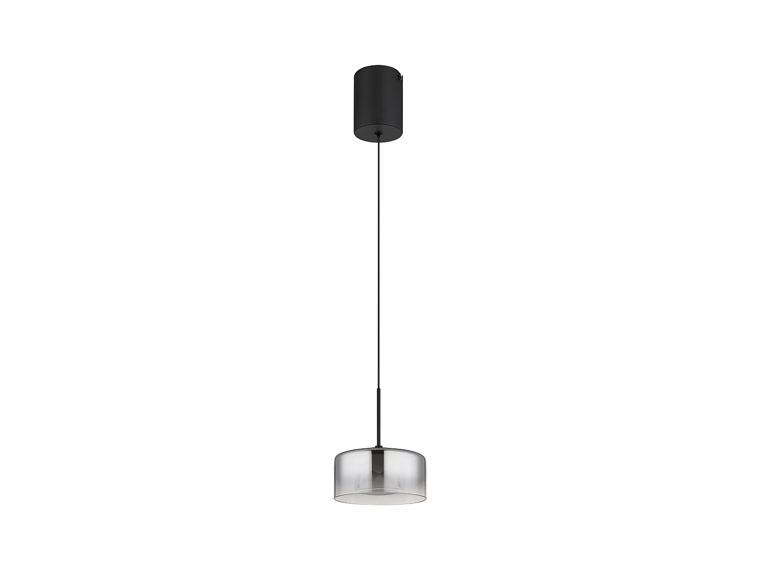 Suspension métal noir mat, LED