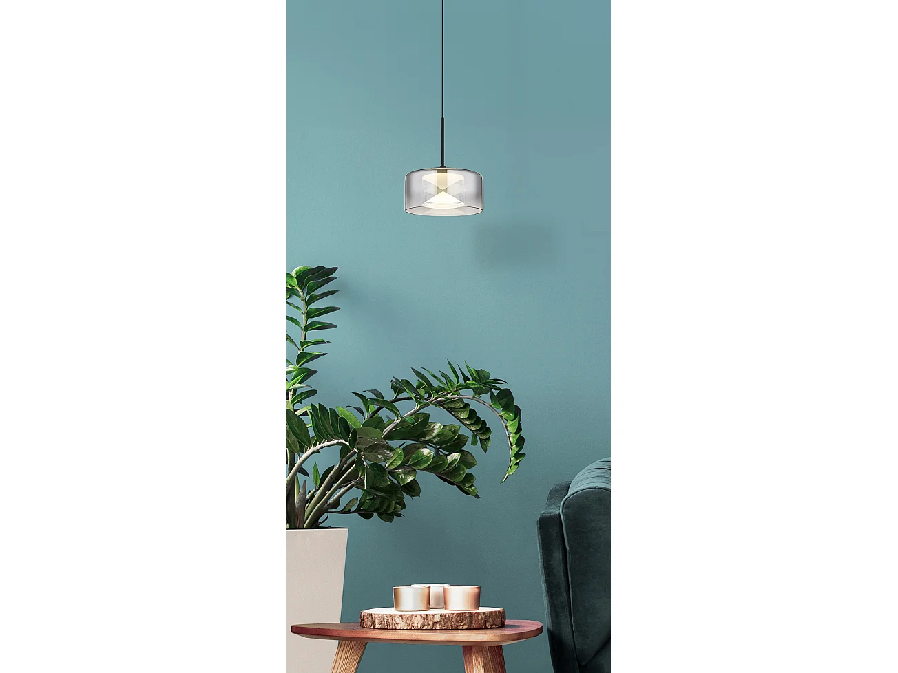 Hängeleuchte Metall schwarz matt, LED