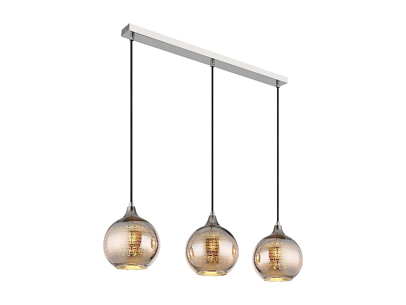 Suspension métal blanc, 3x E27