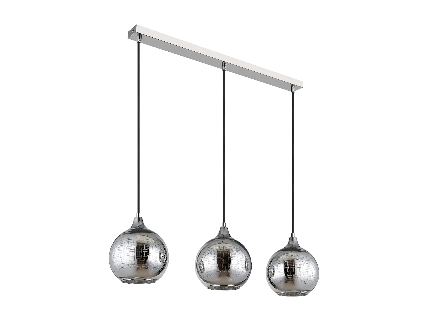 Hängeleuchte Metall weiß, 3x E27