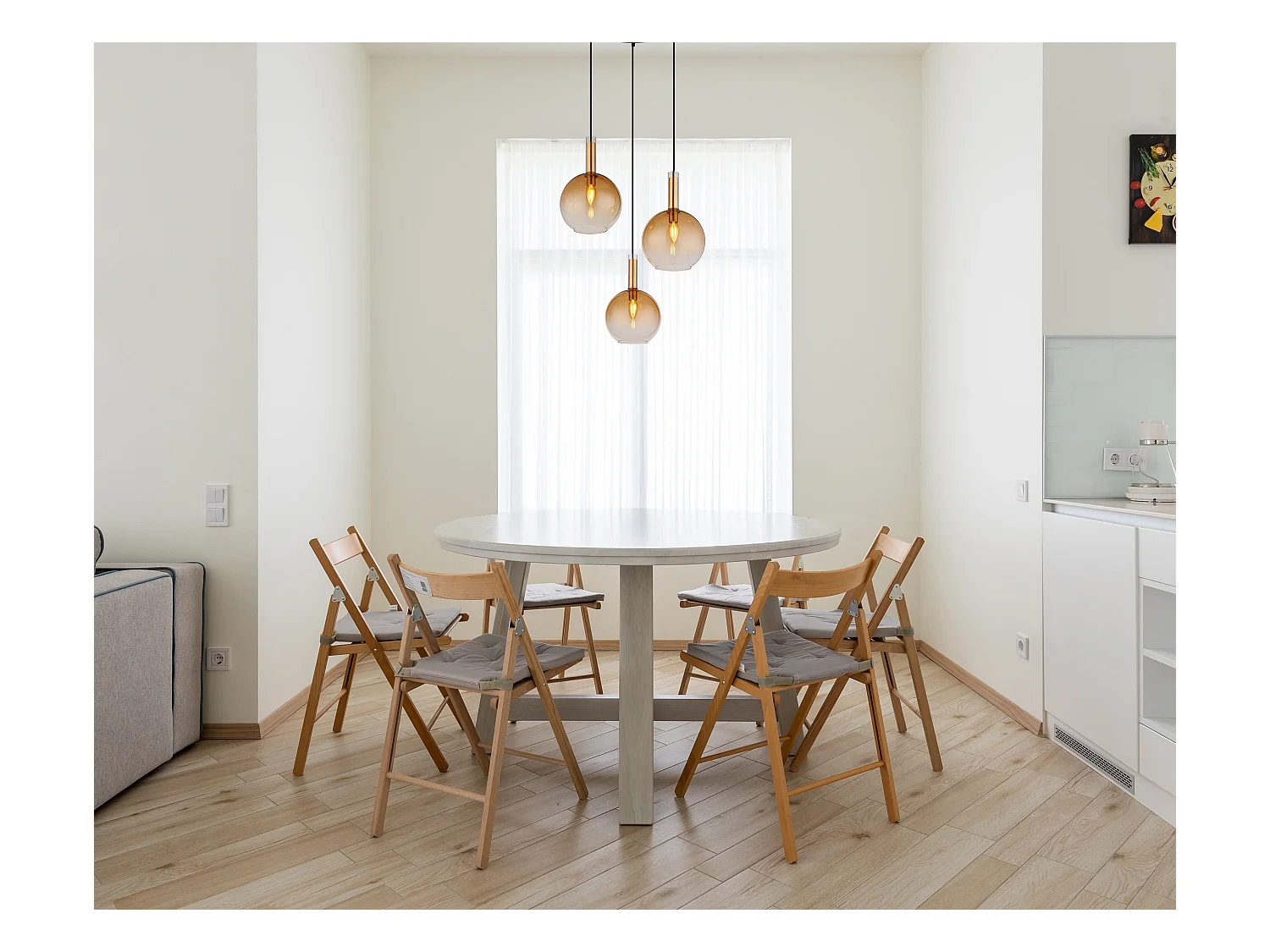 Suspension métal noir mat, 3x E14