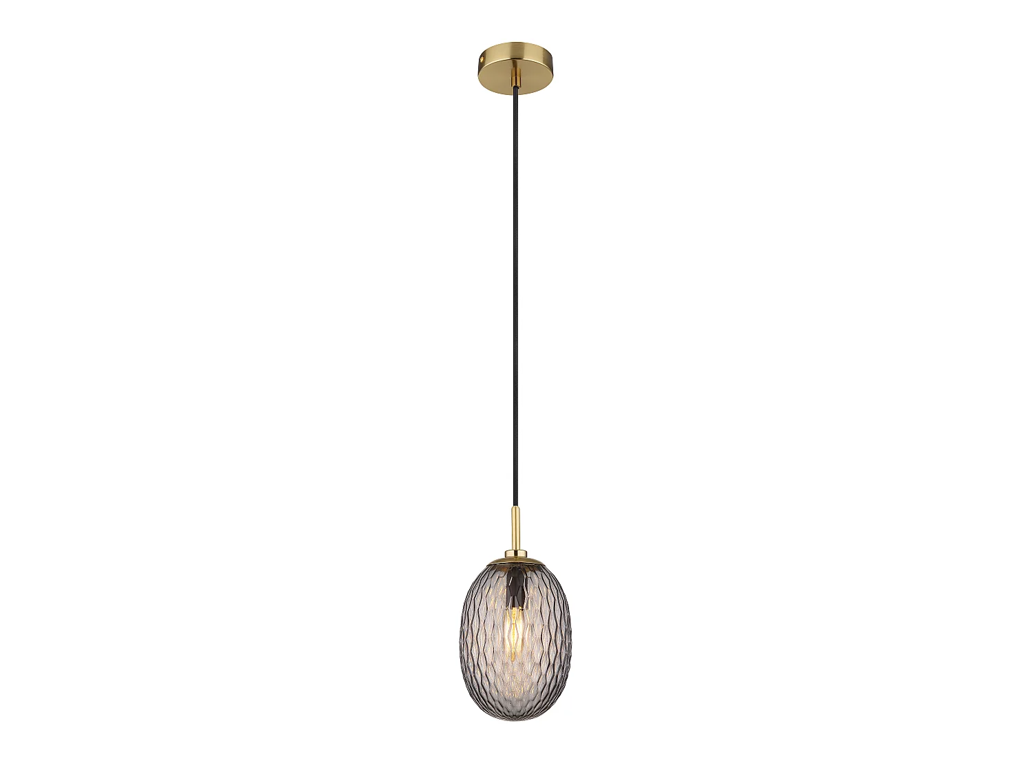 Suspension métal couleur or mat, 1x E14