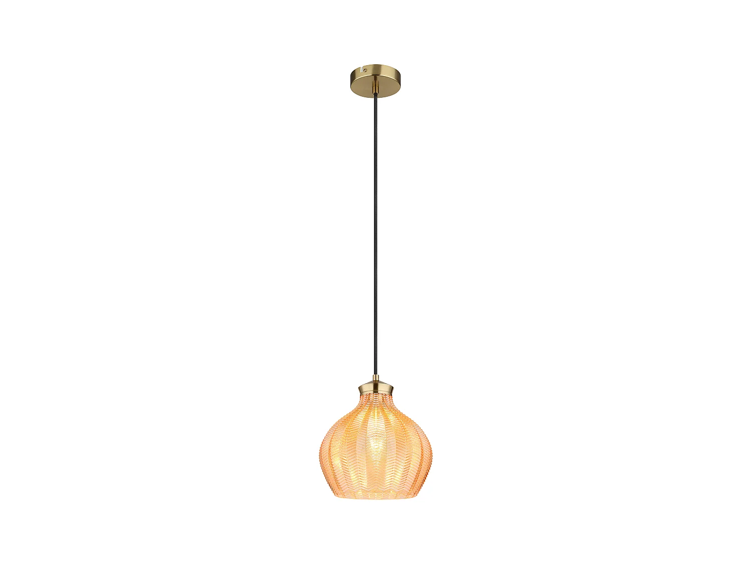 Suspension métal couleur or mat, 1x E27