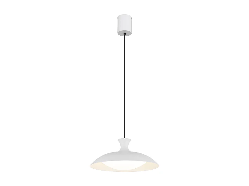 Suspension métal blanc mat, LED