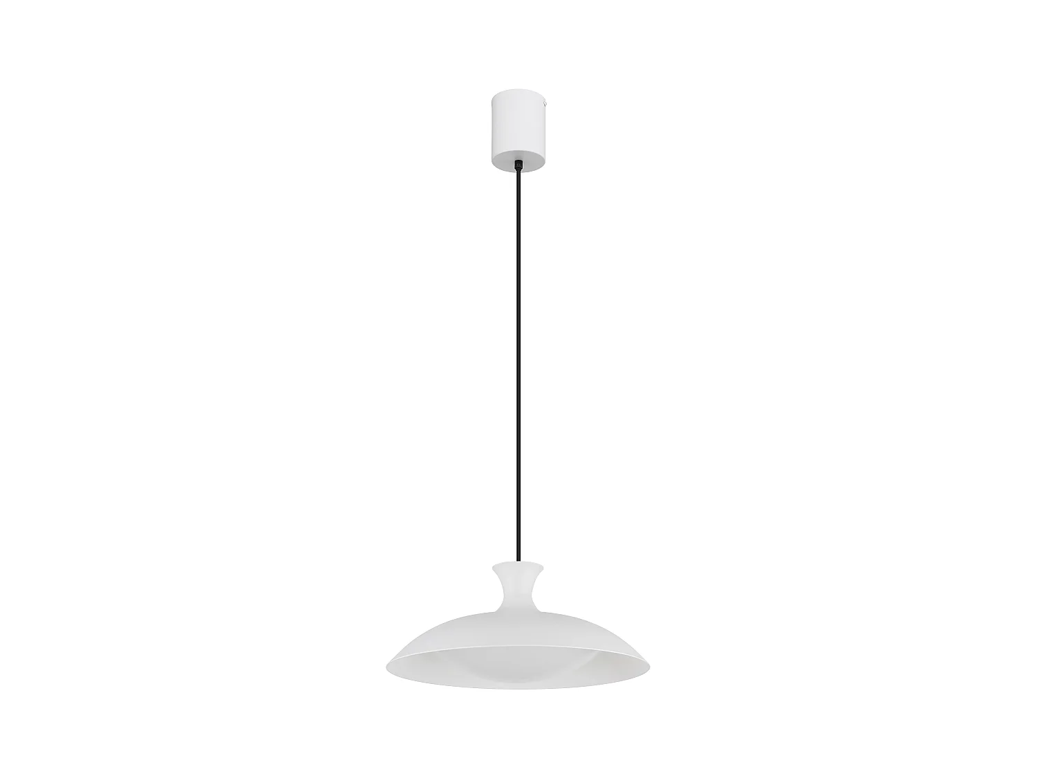 Luce a sospensione metallo bianco satinato, LED