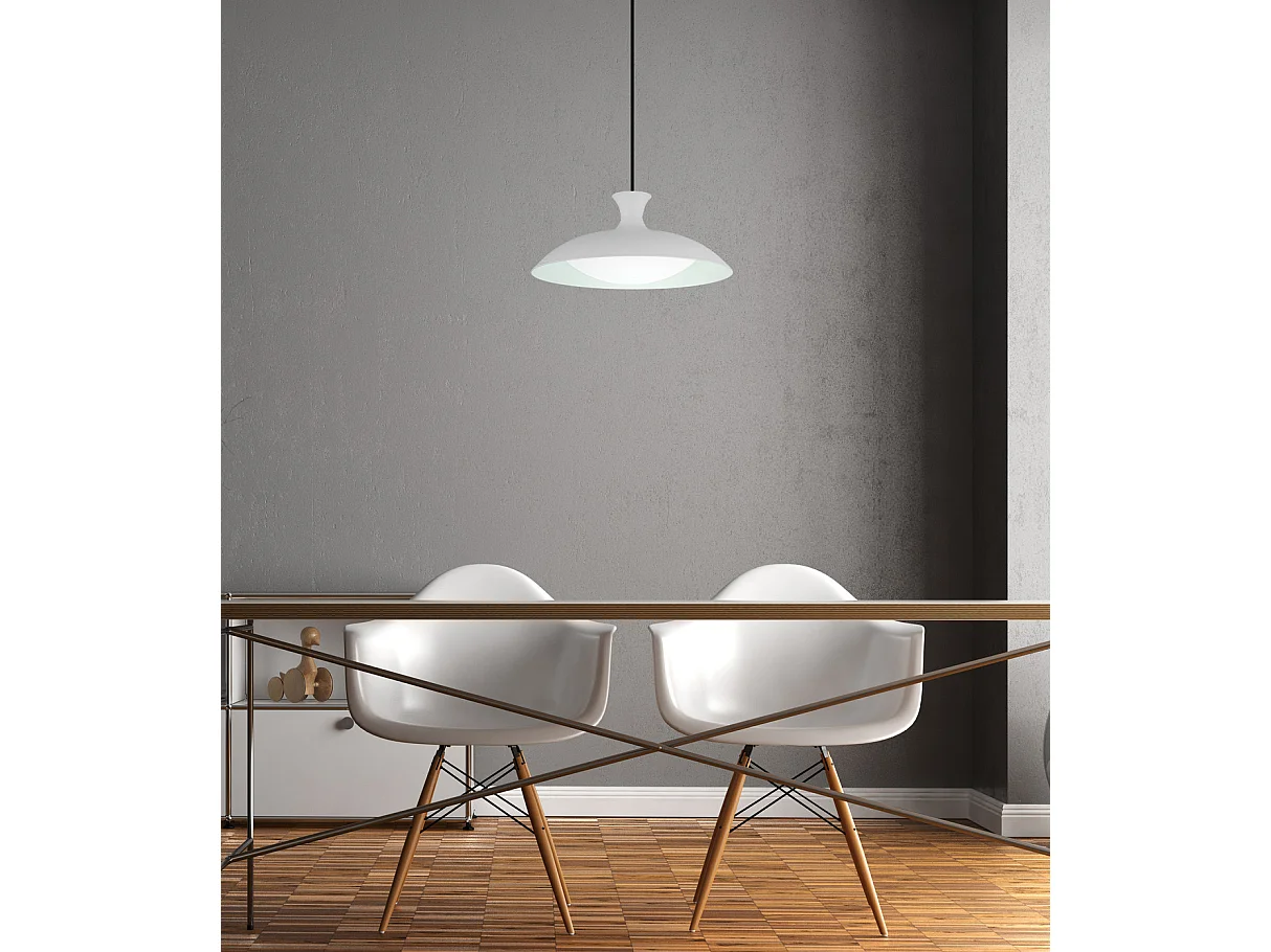 Hängeleuchte Metall weiß matt, LED