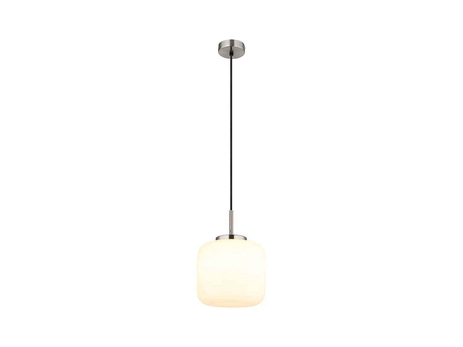 Suspension métal nickel mat, 1x E27 LED