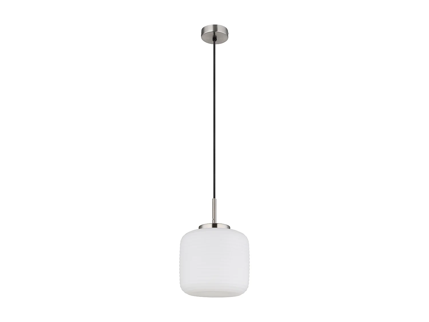 Hängeleuchte Metall Nickel matt, 1x E27 LED