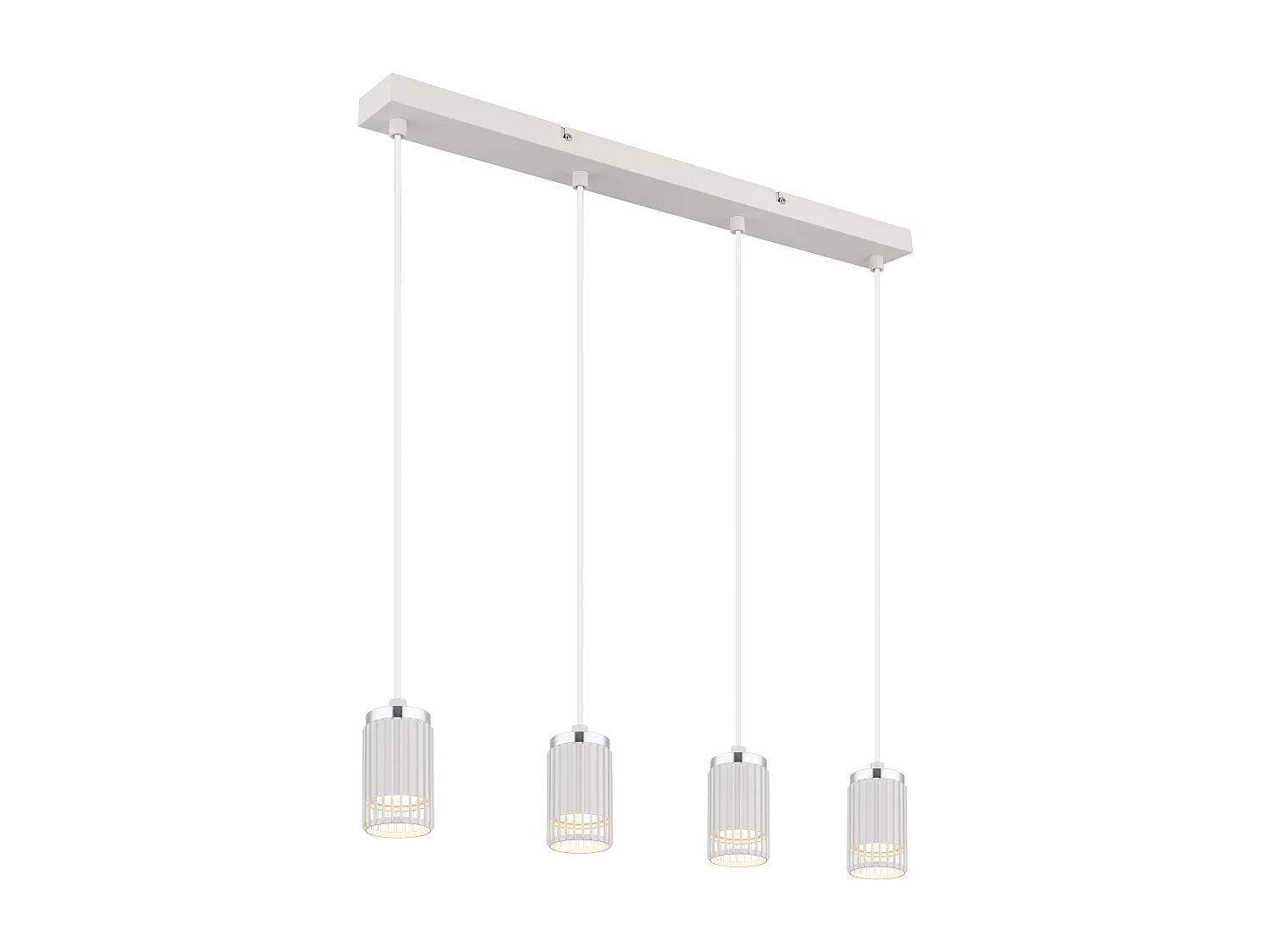 Hängeleuchte Metall weiß matt, 4x GU10