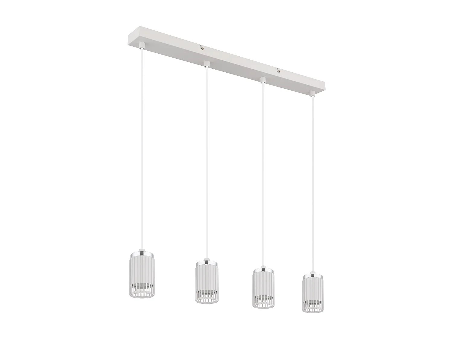 Hängeleuchte Metall weiß matt, 4x GU10