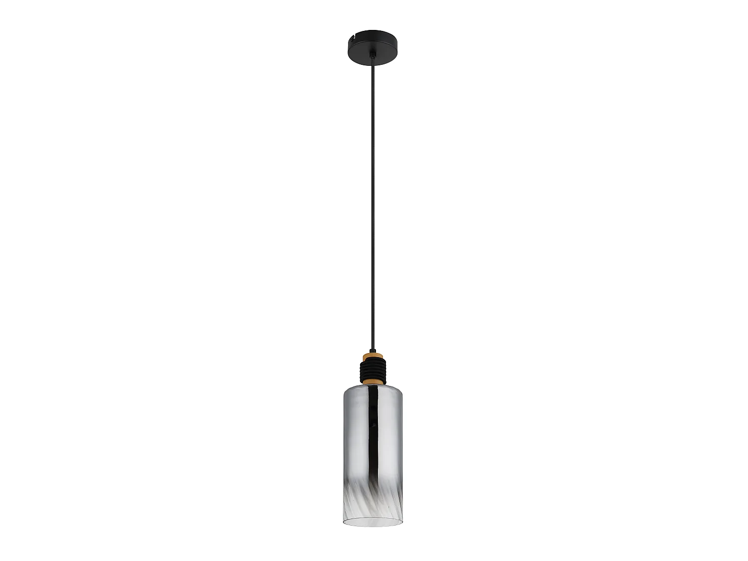 Hängeleuchte Metall schwarz matt, 1x E27