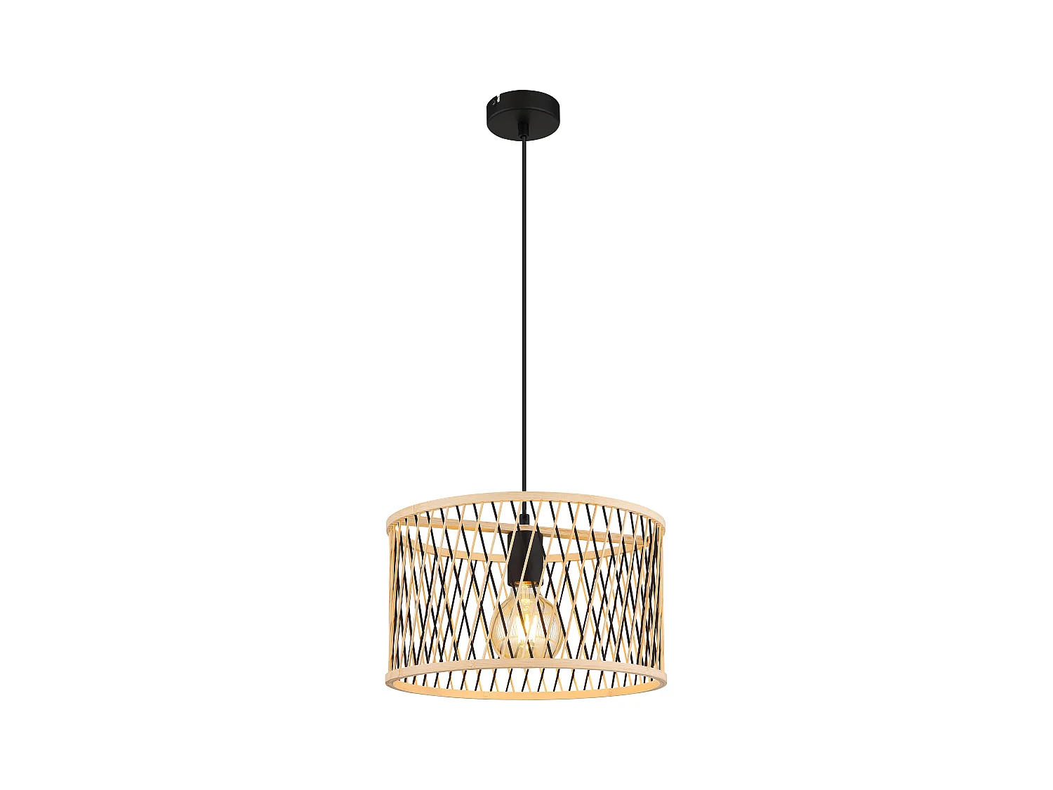 Suspension metal noir matt, 1 x E27 LED