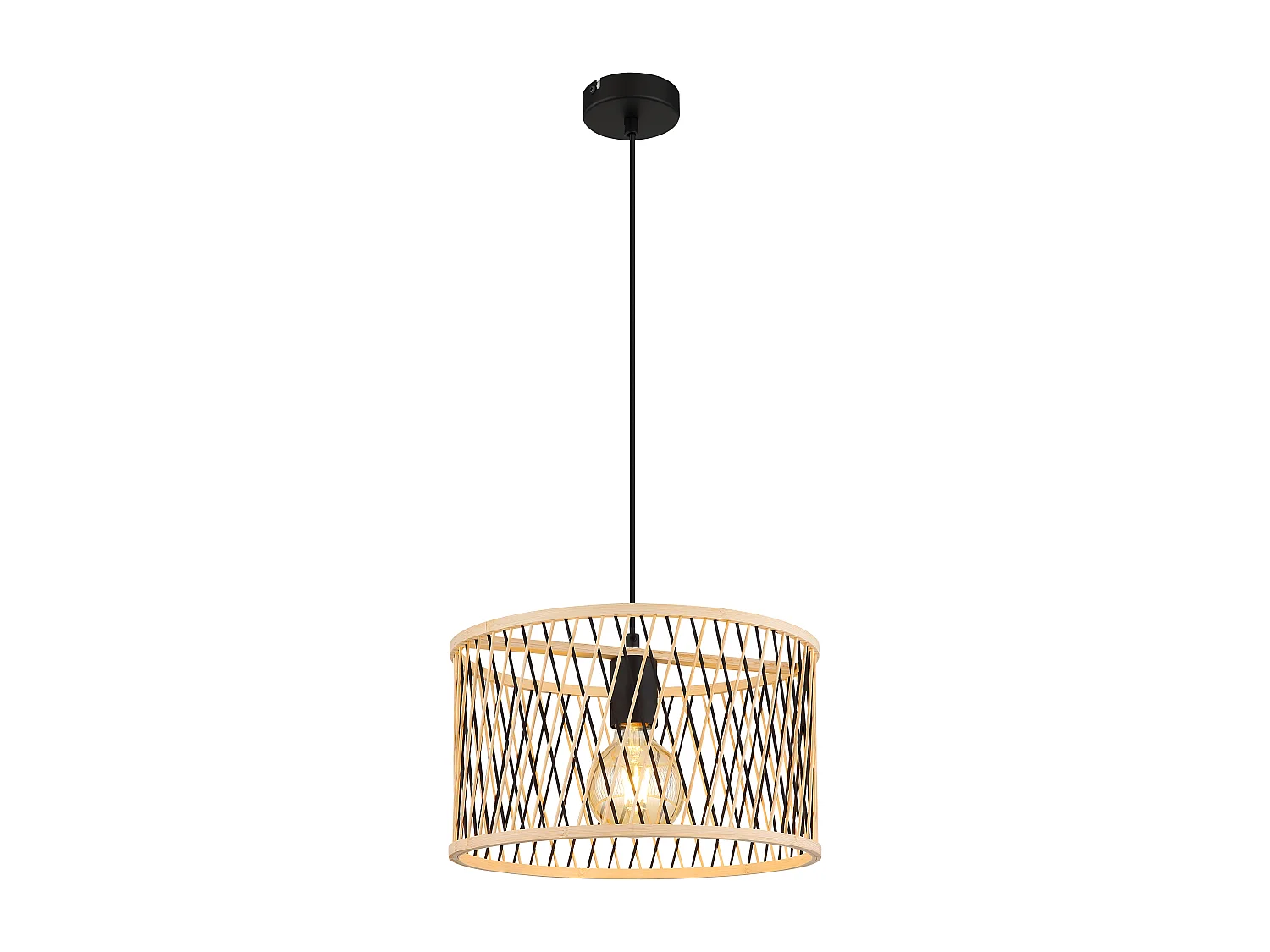 Hängeleuchte Metall schwarz matt,1 x E27 LED