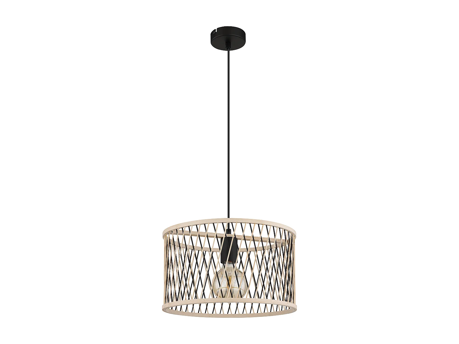 Hängeleuchte Metall schwarz matt,1 x E27 LED