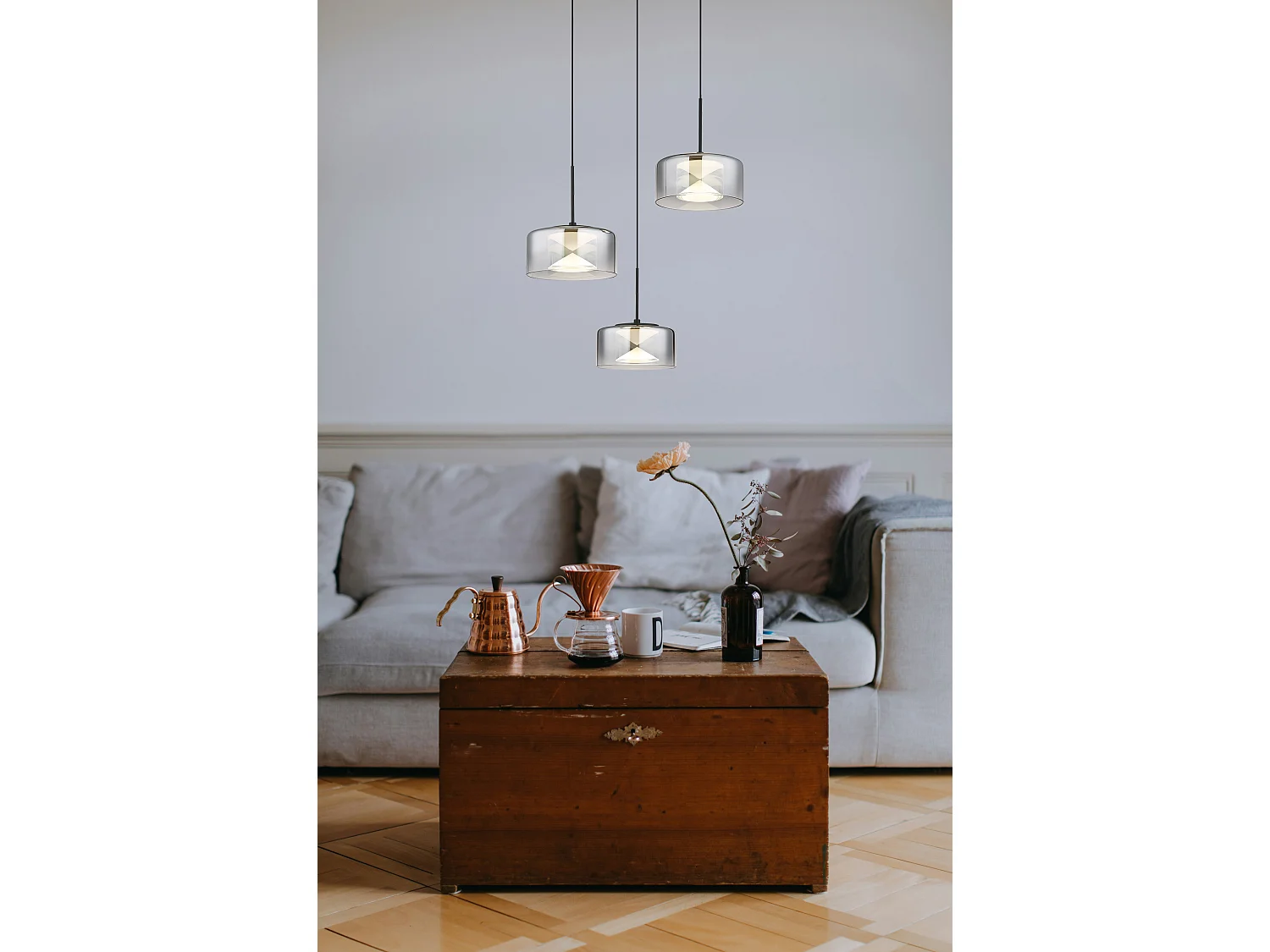 Hängeleuchte Metall schwarz matt, LED