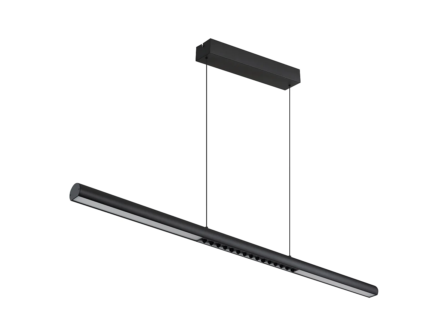 Suspension métal noir mat, LED