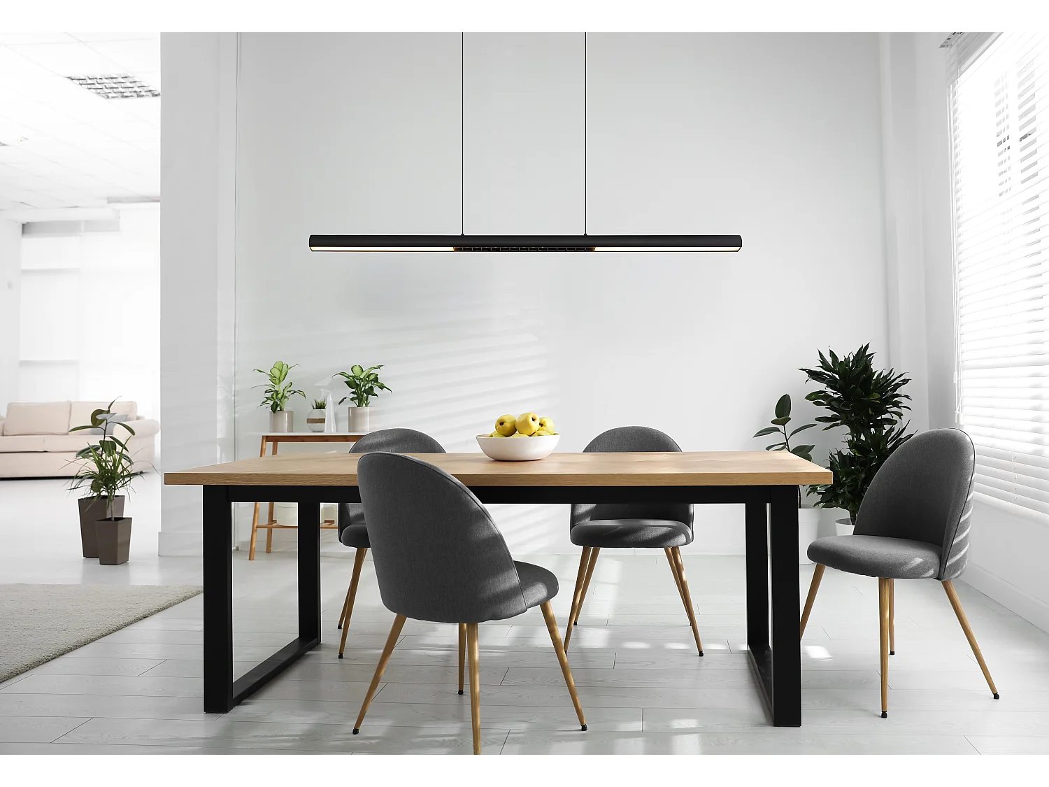 Hängeleuchte Metall schwarz matt, LED