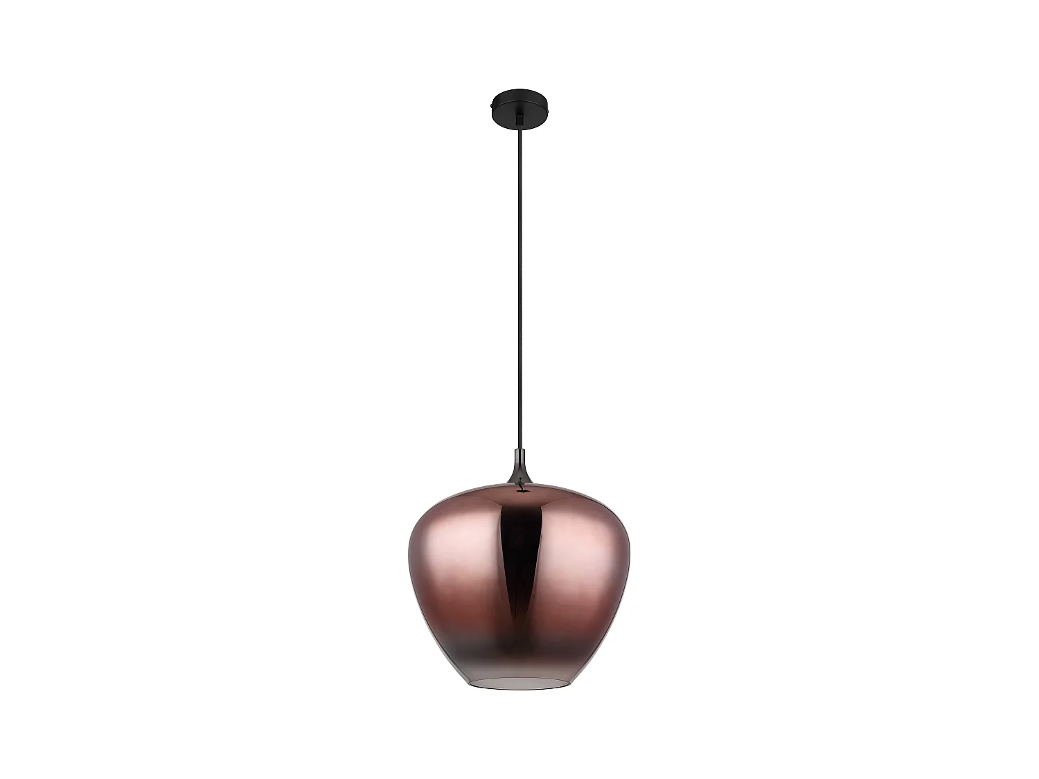 Suspension métal noir mat, 1x E27