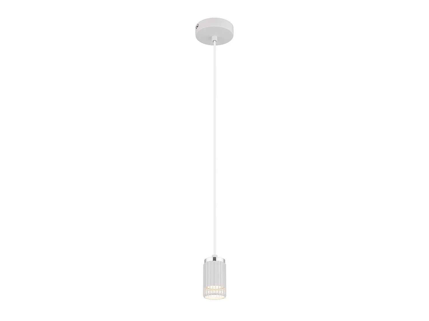 Suspension métal blanc mat, 1x GU10