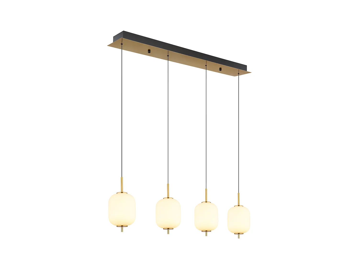 Suspension métal couleur laiton, LED