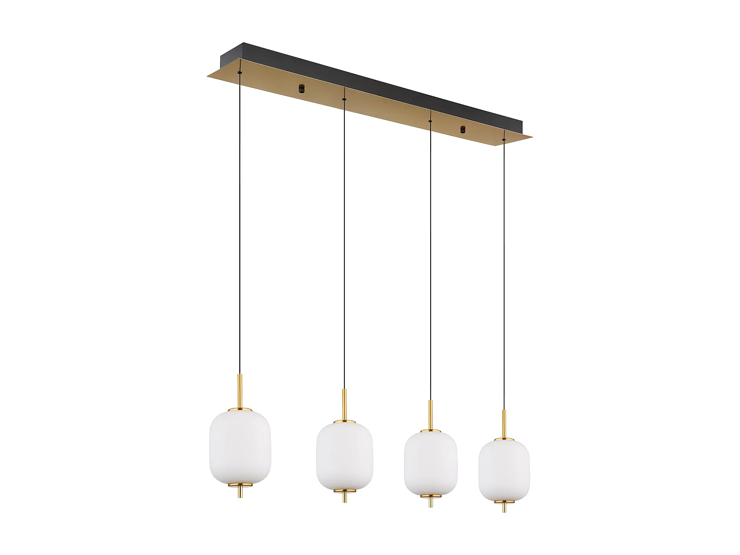 Lámpara colgante metal de color latón, LED