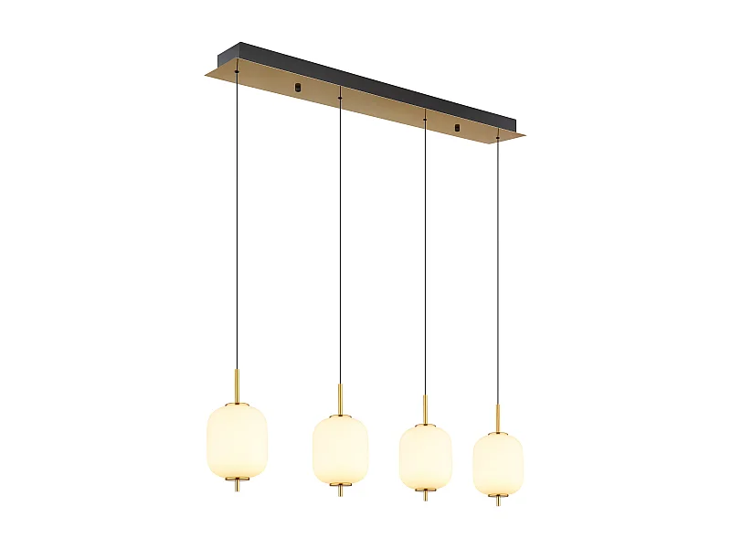 Suspension métal couleur laiton, LED