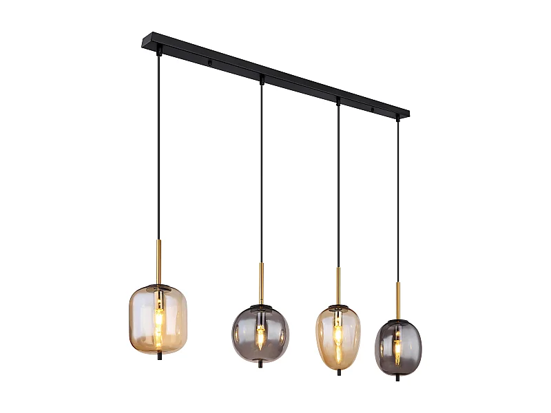 Hängeleuchte Metall schwarz matt, 4x E14