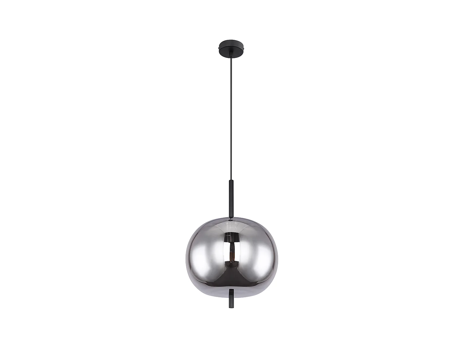 Suspension métal noir, 1x E27