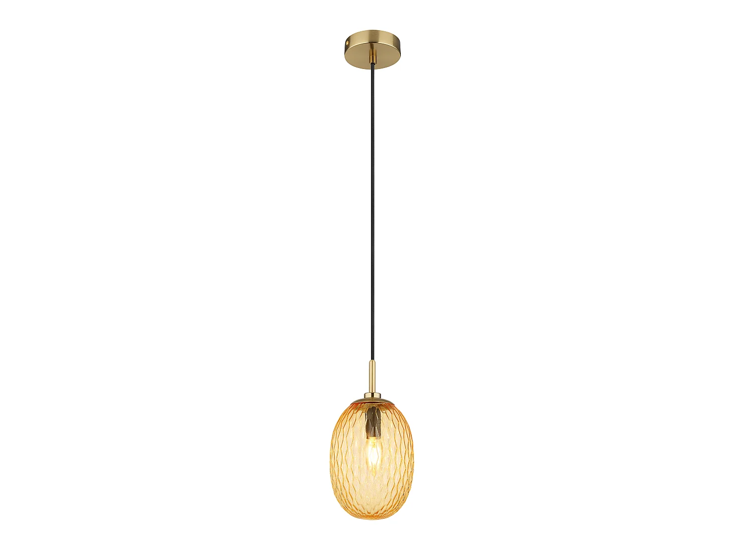 Suspension métal couleur or mat, 1x E14