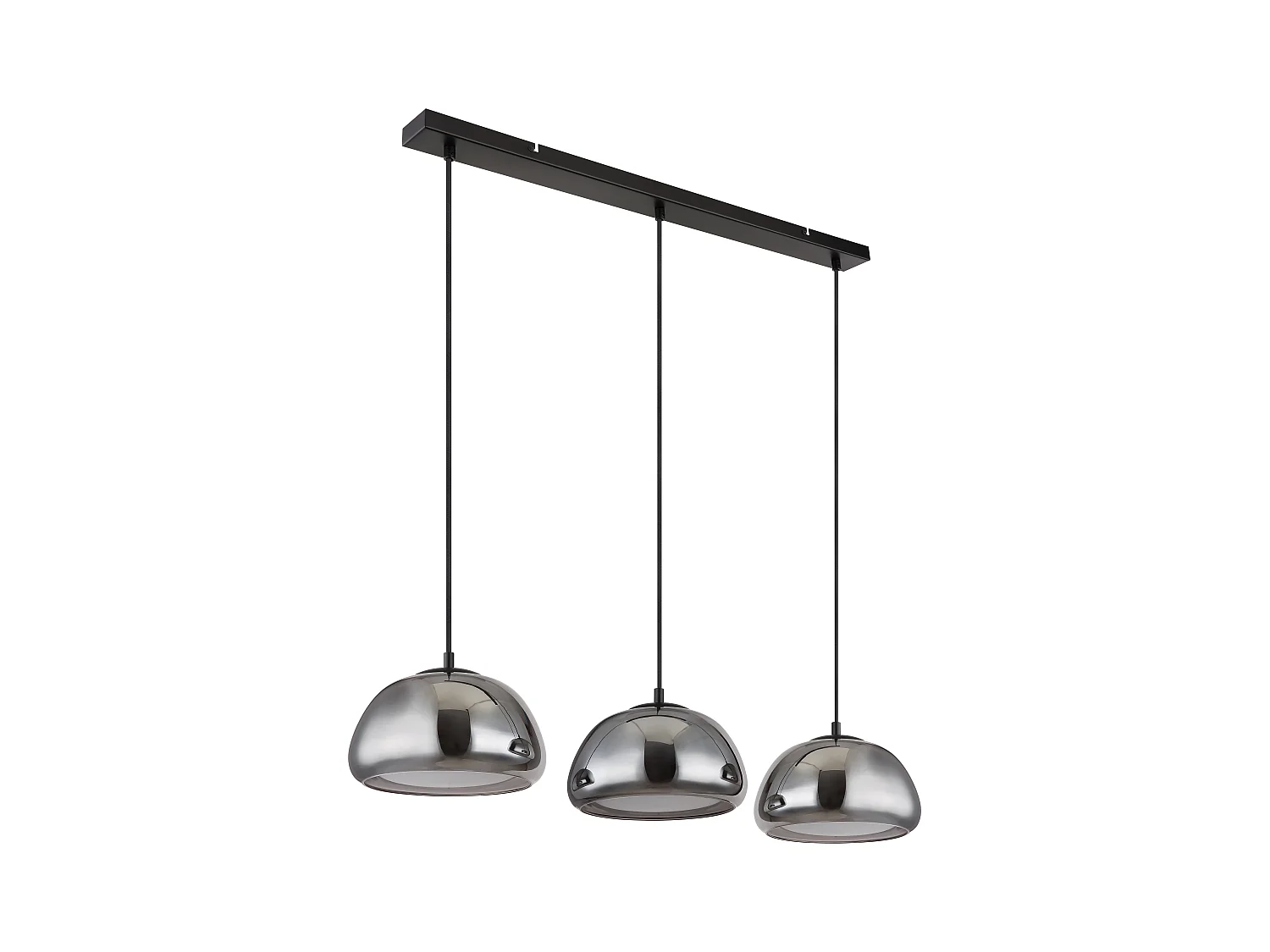 Suspension métal noir mat, 3x E14