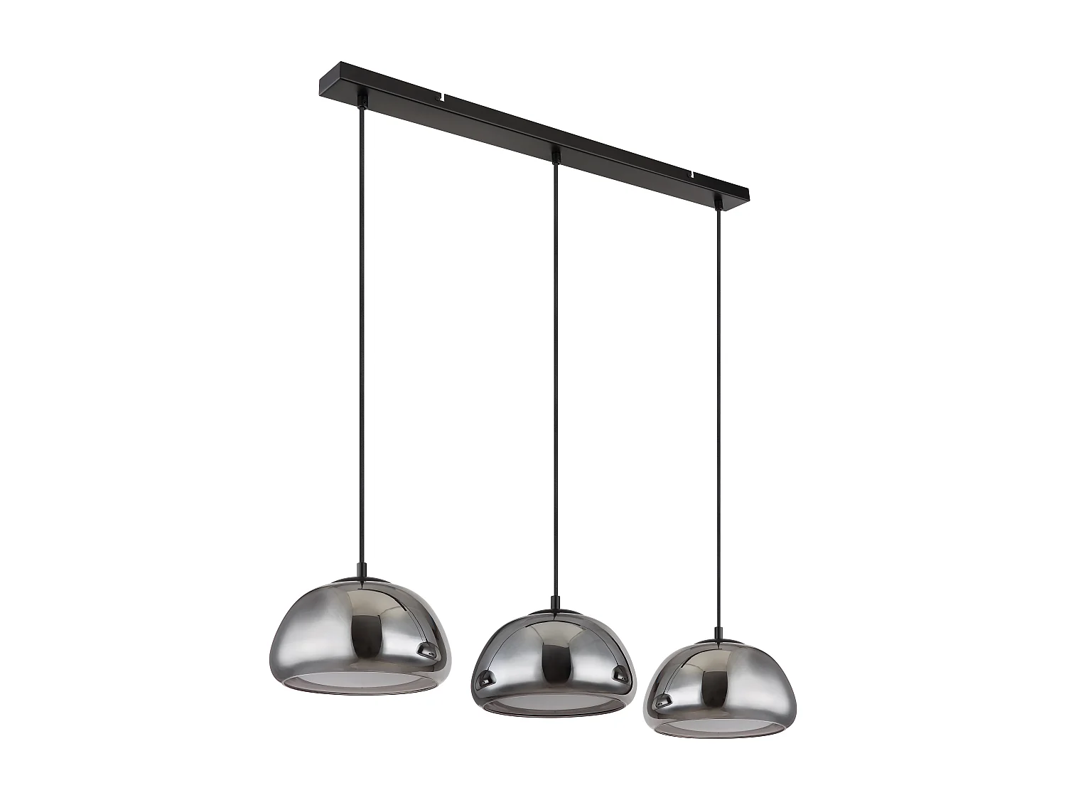 Suspension métal noir mat, 3x E14