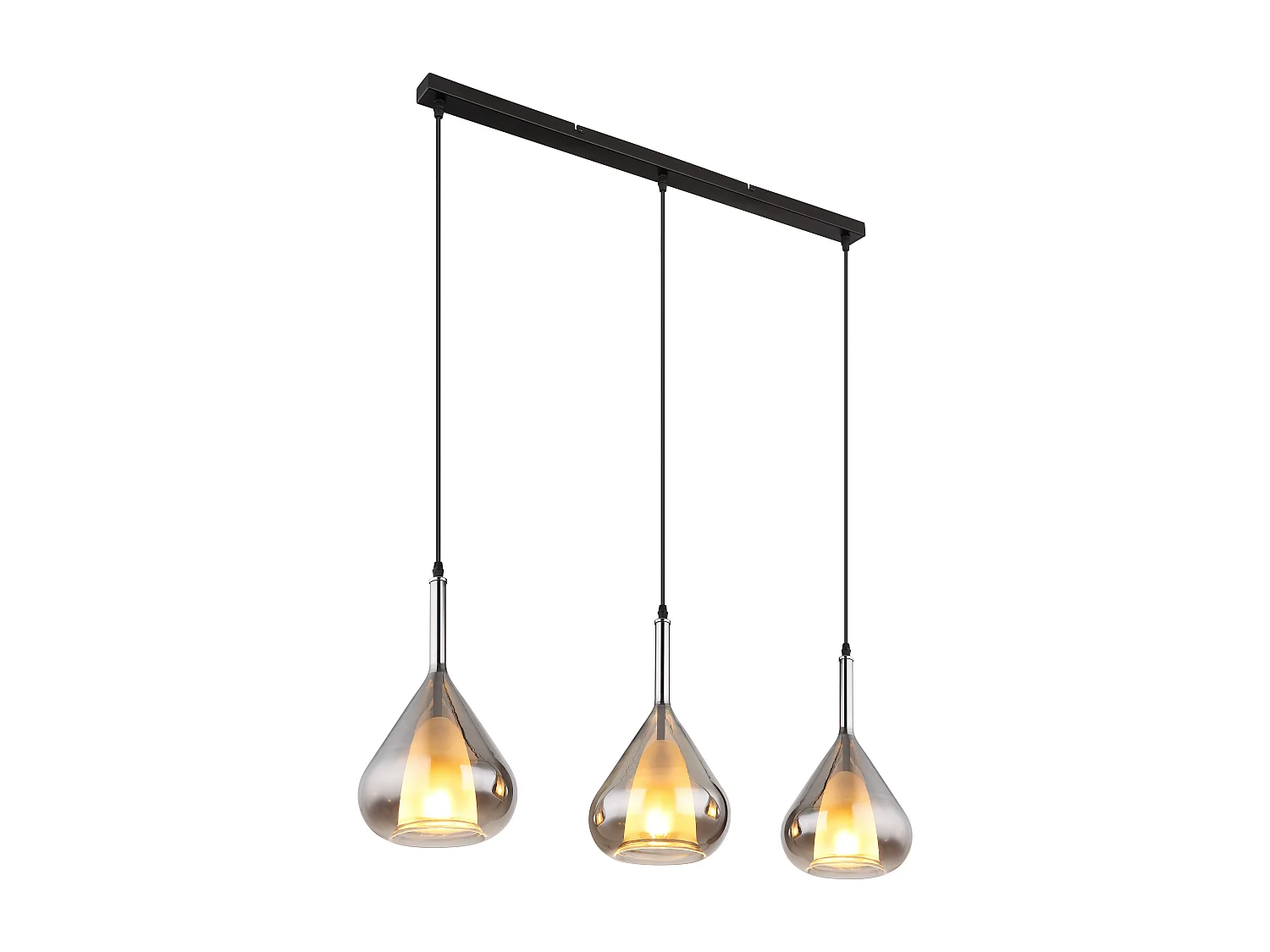 Hängeleuchte Metall schwarz matt, 3x E27