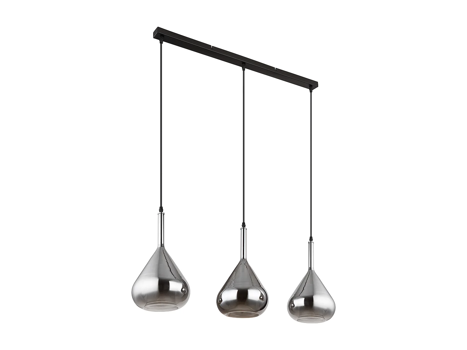 Hängeleuchte Metall schwarz matt, 3x E27