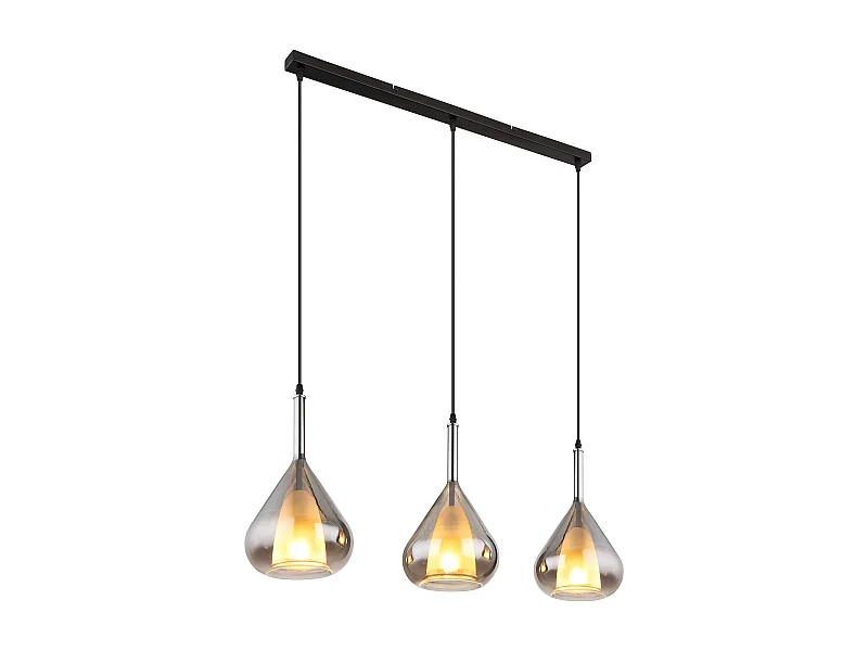 Hängeleuchte Metall schwarz matt, 3x E27