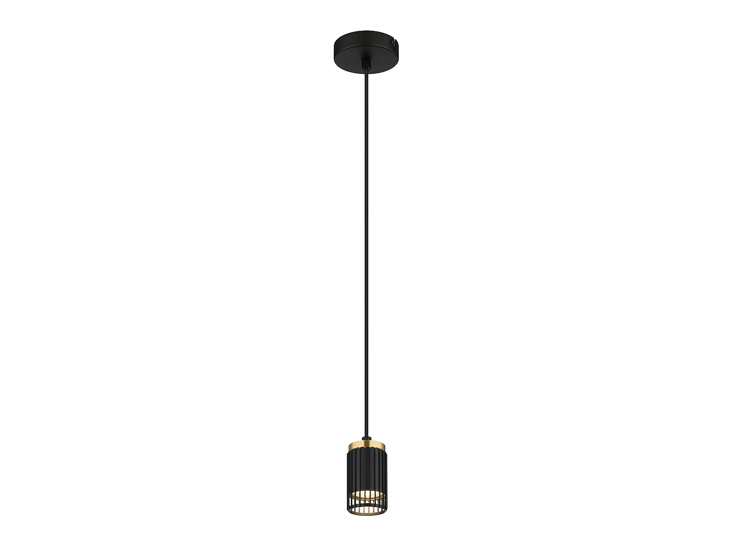 Suspension métal noir mat, 1x GU10