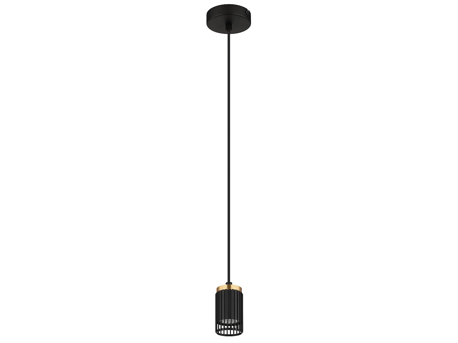 Suspension métal noir mat, 1x GU10