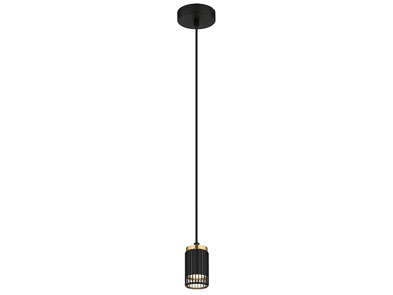 Suspension métal noir mat, 1x GU10