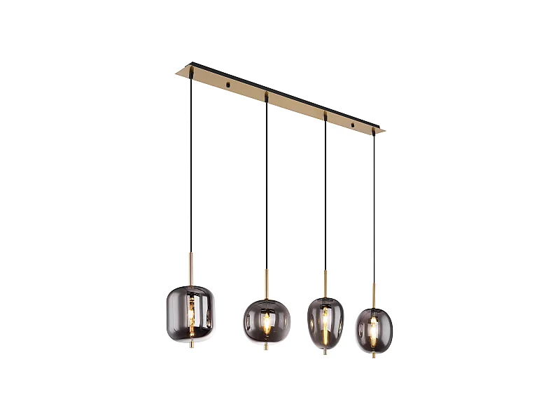 Hängeleuchte Metall messingfarben, 4x E14