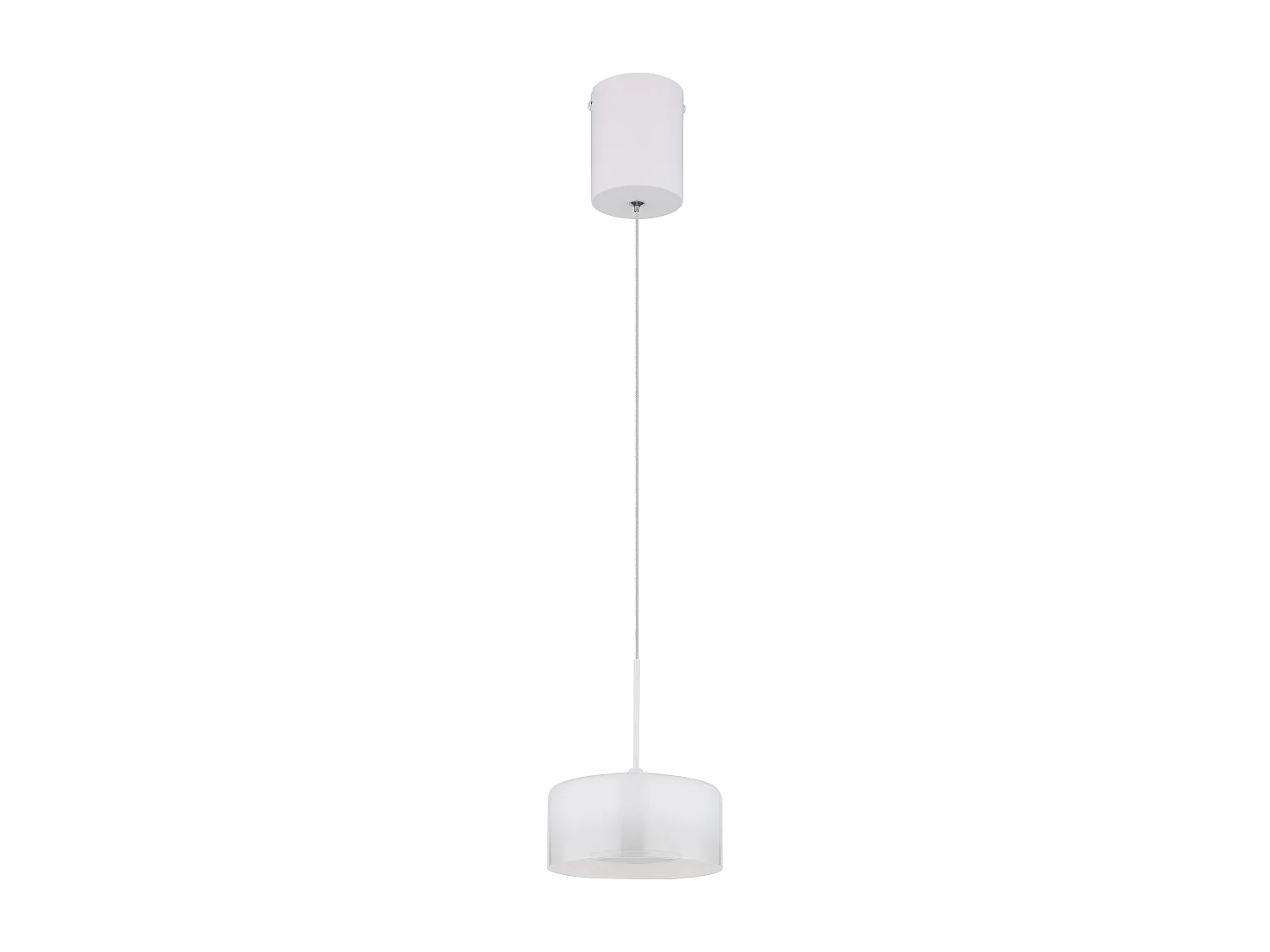 Lámpara colgante metal blanco mate, LED