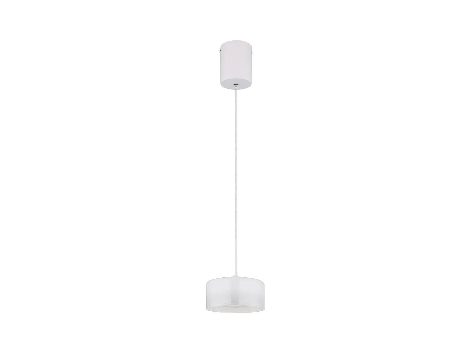 Suspension métal blanc mat, LED