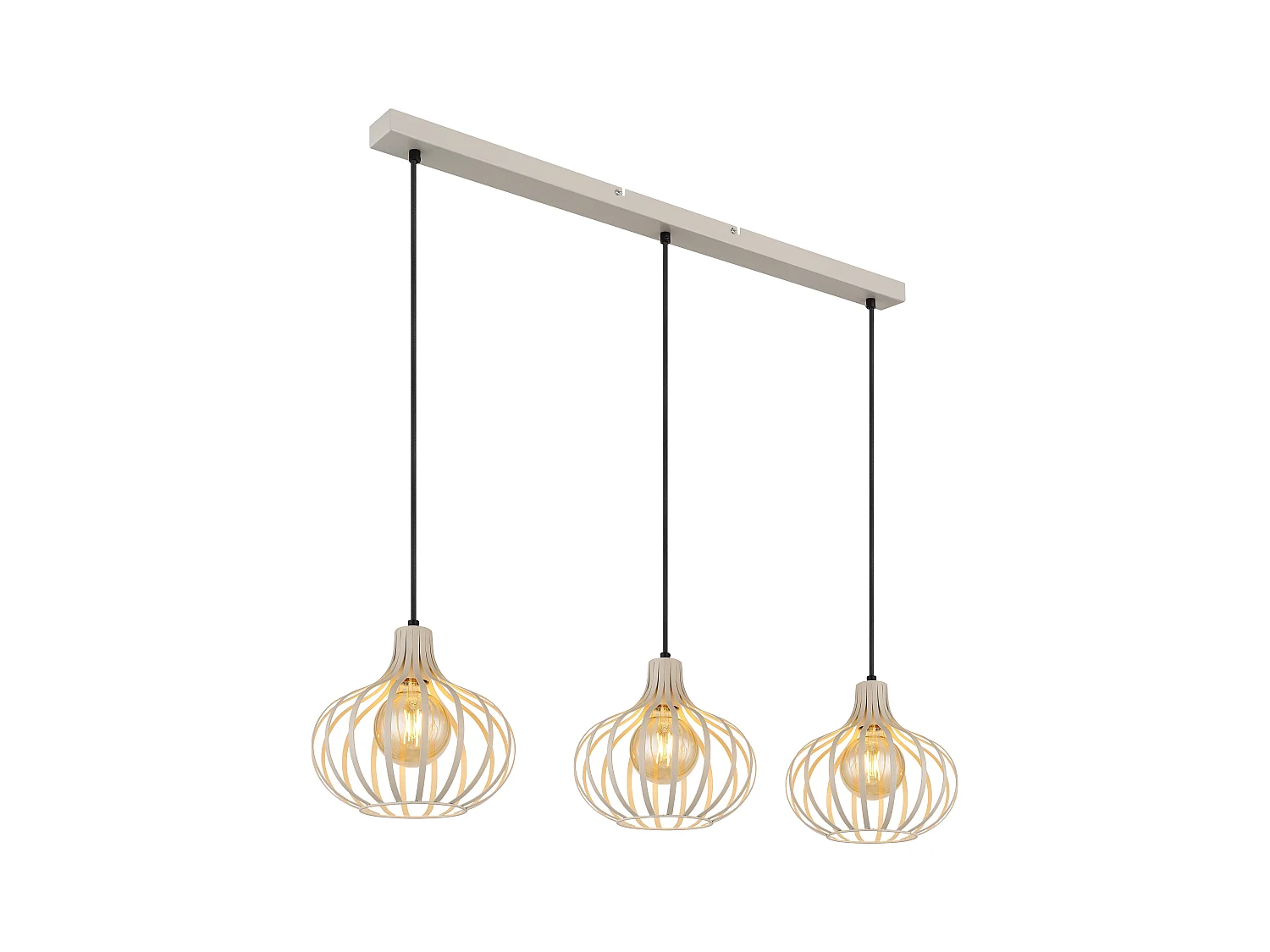 Suspension métal mat, 3x E27