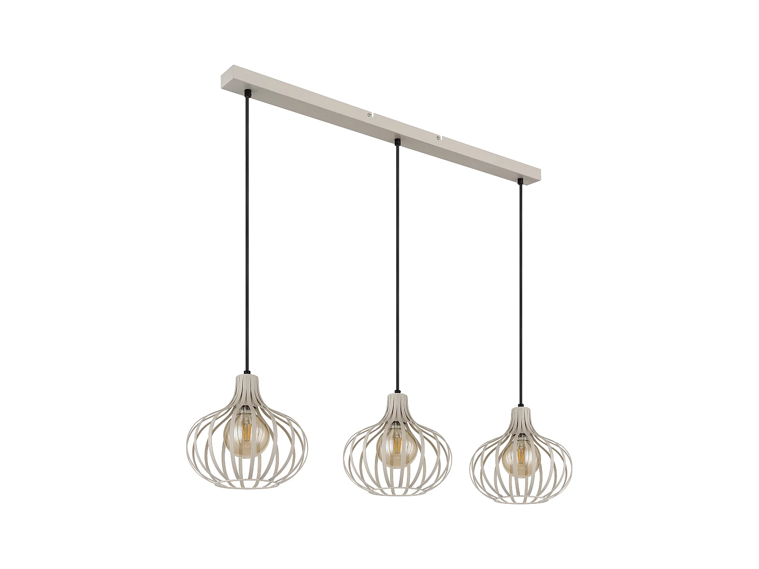 Suspension métal mat, 3x E27