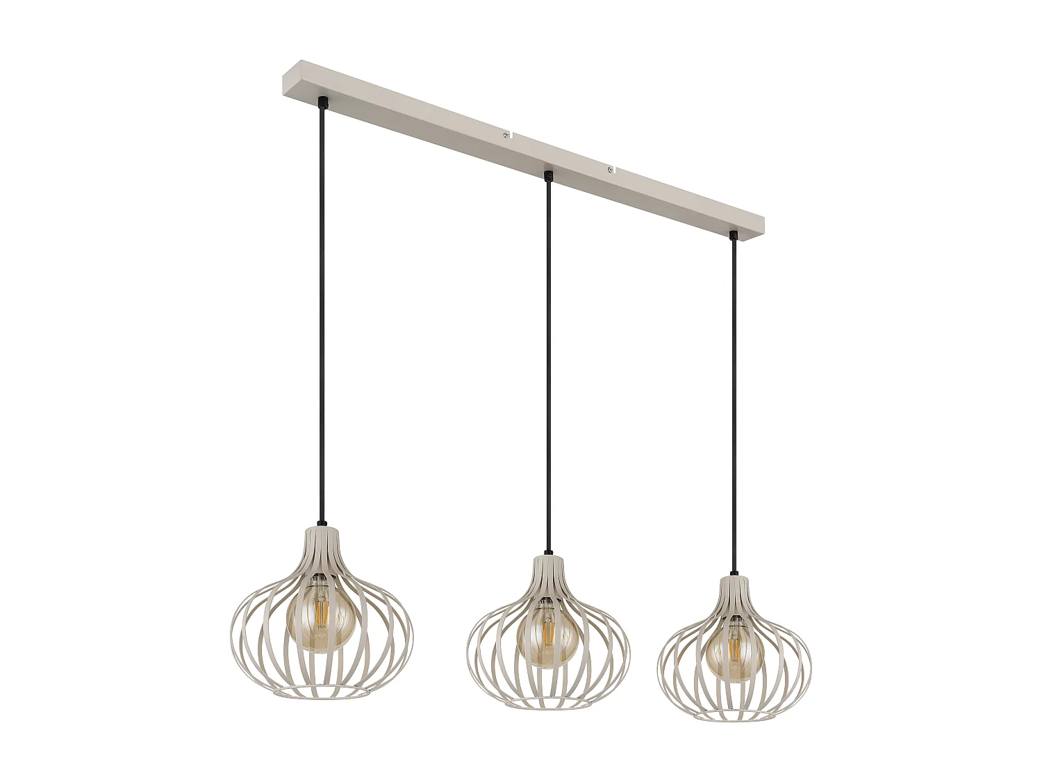 Suspension métal mat, 3x E27