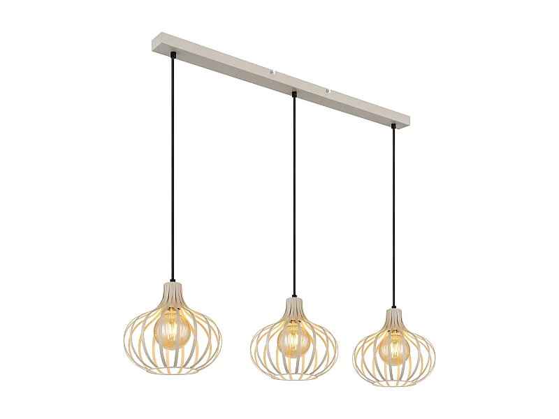 Suspension métal mat, 3x E27