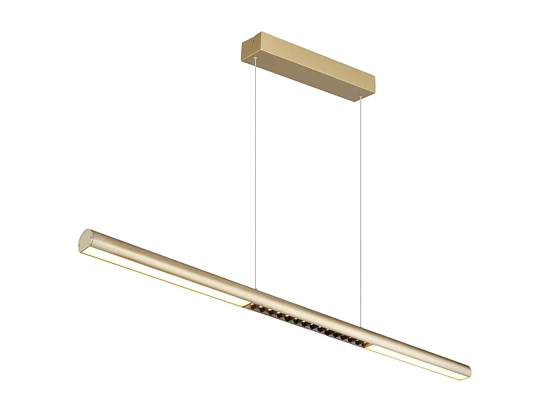 Suspension métal couleur or mat, LED