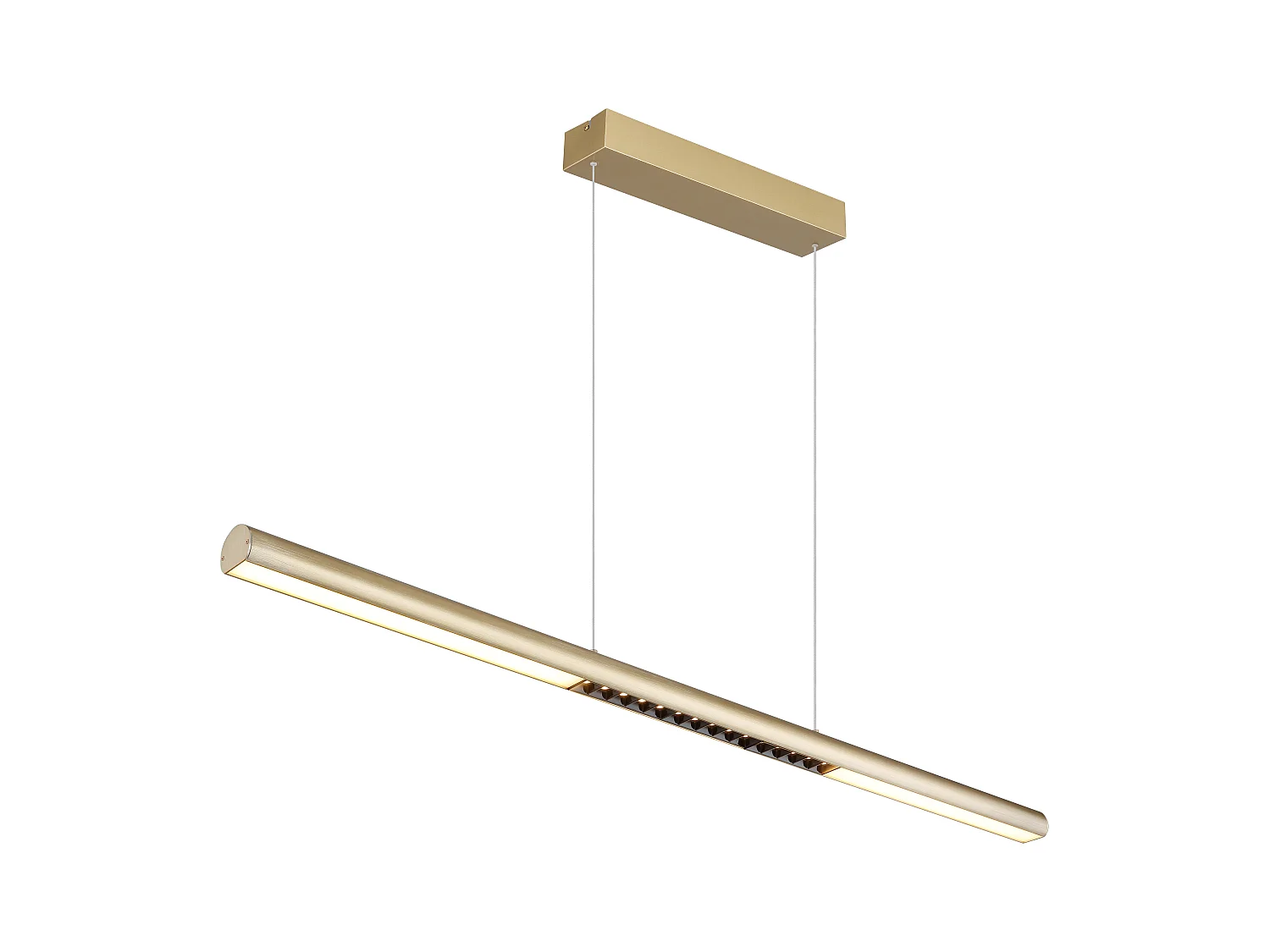 Suspension métal couleur or mat, LED